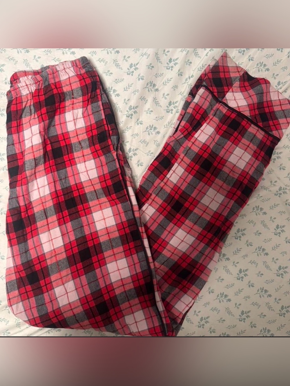 Victoria's Secret Red and Pink Plaid pajama Pants